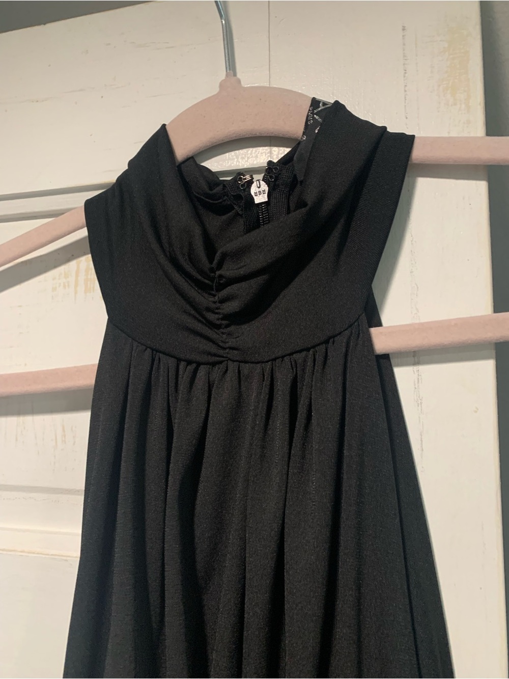 Girls Black Halter Dress